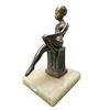 Image 2 : Vintage Art Deco Nude Woman On Pedestal Quartz Base Figurine