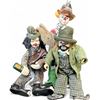 Image 1 : 3x Vintage Porcelain Hobo Clown Dolls