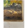 Image 2 : Vintage Framed Hdele Signed Oil Painting On Canvas Mountain Scene