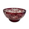 Image 1 : Vintage Red Glass Czech Glass Pinwheel Crystal Bowl