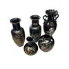Image 1 : 5x Vintage Painted Asian Vases