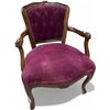 Image 1 : Antique Button Back Purple Velvet Arm Chair