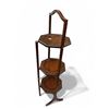 Image 2 : 3x Vintage Pieces Of Furniture: Upholster Stools, Standing Mirror, & 3 Tier Display Stand