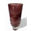 Image 2 : 2004 Artist Signed Fist Nations Purple Glass Vase