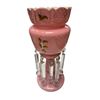 Image 2 : Vintage Bohemian Pink Glass Crystal Lustre
