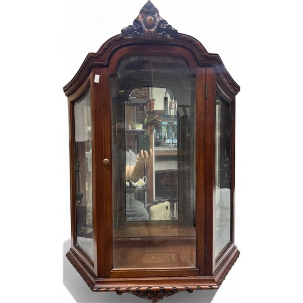 Vintage Bevelled Glass Mirror Back Cabinet