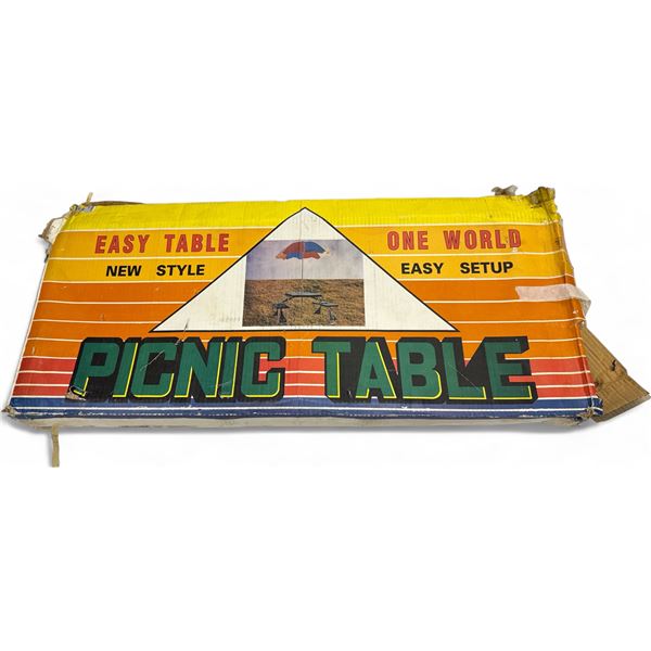 Vintage Picnic Table With Original Box