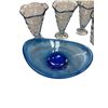 Image 3 : Blue Art Glass Cups & Bowl