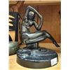 Image 2 : 2x Vintage Art Deco Style Metal Figural Nude Women