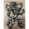 Image 2 : 2x Vintage Cast Metal Lion Wall Art