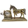 Image 1 : Vintage Sessions Cast Metal Horse Themed Mantle Clock