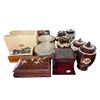 Image 1 : Assorted Vintage Containers, Jewellery Boxes, & Lidded Jars