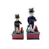Image 2 : 2x Vintage Uncle Same Coin Banks (1 Cast Iron, The Other Plastic)