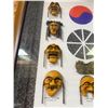 Image 2 : Vintage Korean Masks In Shadow Box Frame