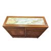 Image 2 : Vintage Marble Top Inlaid Asian Style Sideboard