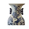 Image 2 : Vintage Blue / White Asian Floral + Bird Scene Vase