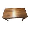 Image 2 : Vintage 2 Drawer Wooden Bevelled Top Desk On Castor Wheels