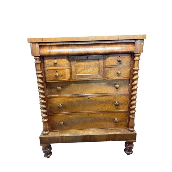 Piece Barley Twist Solid Wood Dresser