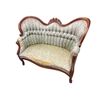 Image 2 : Vintage Victorian Curved Back Floral Motif Loveseat