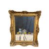 Image 2 : 3x Vintage Collectibles: Artist Signed Still Painting On Canvas, Frame, & Mirror