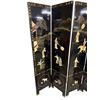 Image 2 : Vintage Black Asian Mountain + Villagers Scene 4 Panel Room Divider