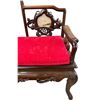 Image 8 : Beautiful Vintage Sofa w Carved Rosewood With Stone Inlays