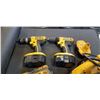 Image 2 : CORDED DEWALT CIRCULAR SAW AND THREE CORDLESS DRILLS WITH 3 BATTERIES
