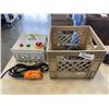 Image 1 : UTILITY POWER BOX WITH CRANE CONTROLLER AND CRATE OF CABLE