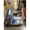 Image 1 : TOTE WITH ASSORTED HOUSEHOLD ITEMS INCLUDING BRITA FILTERS, ZIPLOCK BAGS ETC.