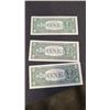Image 3 : 3 UNCIRCULATED US DOLLAR BILLS CONSECUTIVE SERIAL NUMBERS OHIO SERIES