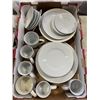 Image 2 : BASKET OF HOUSEHOLD AND TRAY OF DISHES