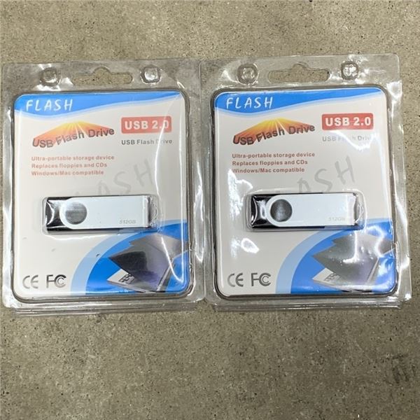 2 NEW 512GB FLASH DRIVES