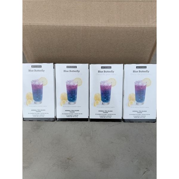 NEW CASE OF EPICURE BLUE BUTTERFLY TEA, 12 X 20 BAGS
