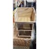 Image 2 : 3PC STACKING WOOD BINS AND LAUNDRY BASKET