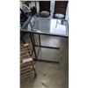 Image 2 : IKEA METAL AND GLASS SIDE TABLE AND WOODEN SHOE RACK