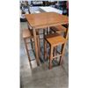 Image 2 : PUB HEIGHT TABLE AND 4 STOOLS