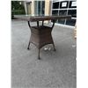 Image 2 : NEW RATANA 42 X 42 OUTDOOR BAR HEIOGHT PATIO TABLE WITH TEMPERED GLASS TOP RETAIL $699 USD 2 BOX LOT