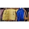 Image 1 : NEW WOMENS YELLOW WINTER COAT SIZE MEDIUM AND BLUE LIGHTWEIGHT JACKET SIZE SMALL