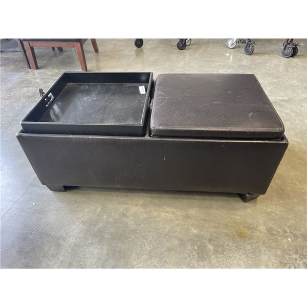 STORAGE OTTOMAN WITH TRAY TOPS