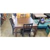 Image 1 : BLACK IKEA DINING TABLE WITH FOUR CHAIRS