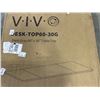 Image 2 : DARK GREY 60" X 30" TABLE TOP WITH WHITE ELECTRIC SINGLE MOTOR DESK FRAME
