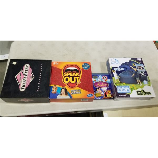 AIR FORT, ALLADIN DVD AND TWO GAMES