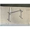 Image 2 : LIGHT WOOD 60" X 30" TABLE TOP WITH WHITE ELECTRIC SINGLE MOTOR DESK FRAME