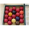 Image 2 : TWO BOXES OF VINTAGE SNOOKER BALLS AND WALL THERMOMETER