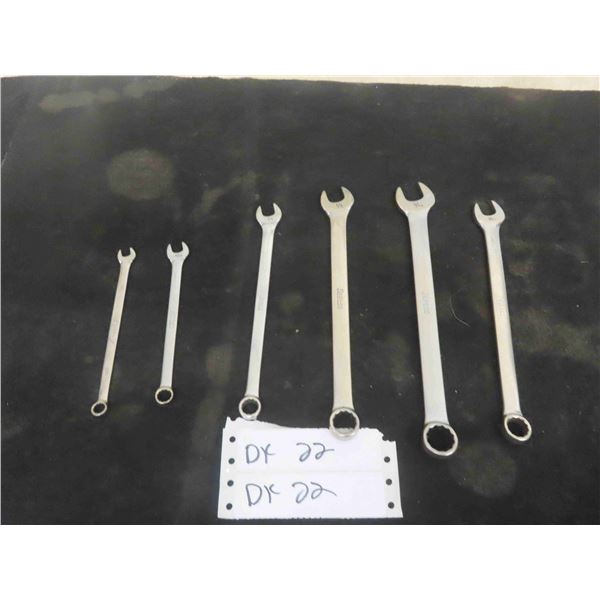 6 Snap On Open End / Box End Wrenches 