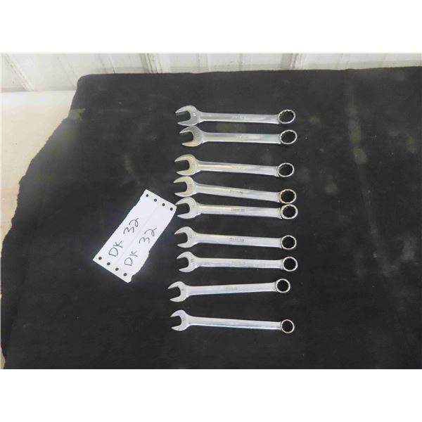 9 Snap On Wrenches Size 10m-18m