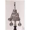 Image 2 : Two antique/ vintage sterling silver cat motif baby rattles with bells and whistle, both with eboniz