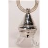 Image 2 : Two antique sterling silver baby "bell" rattles including one with sterling silver ring and one with