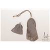 Image 1 : Two antique silver mesh purses including one set with blue cabochon stone, no marks seen