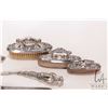 Image 2 : Selection of antique dresser tools including button hooks, curling iron, nail tools, pin tray, small